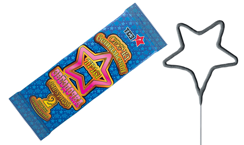  Бенгальские свечи фигурные 2 шт "Звездочка"  в Котласе